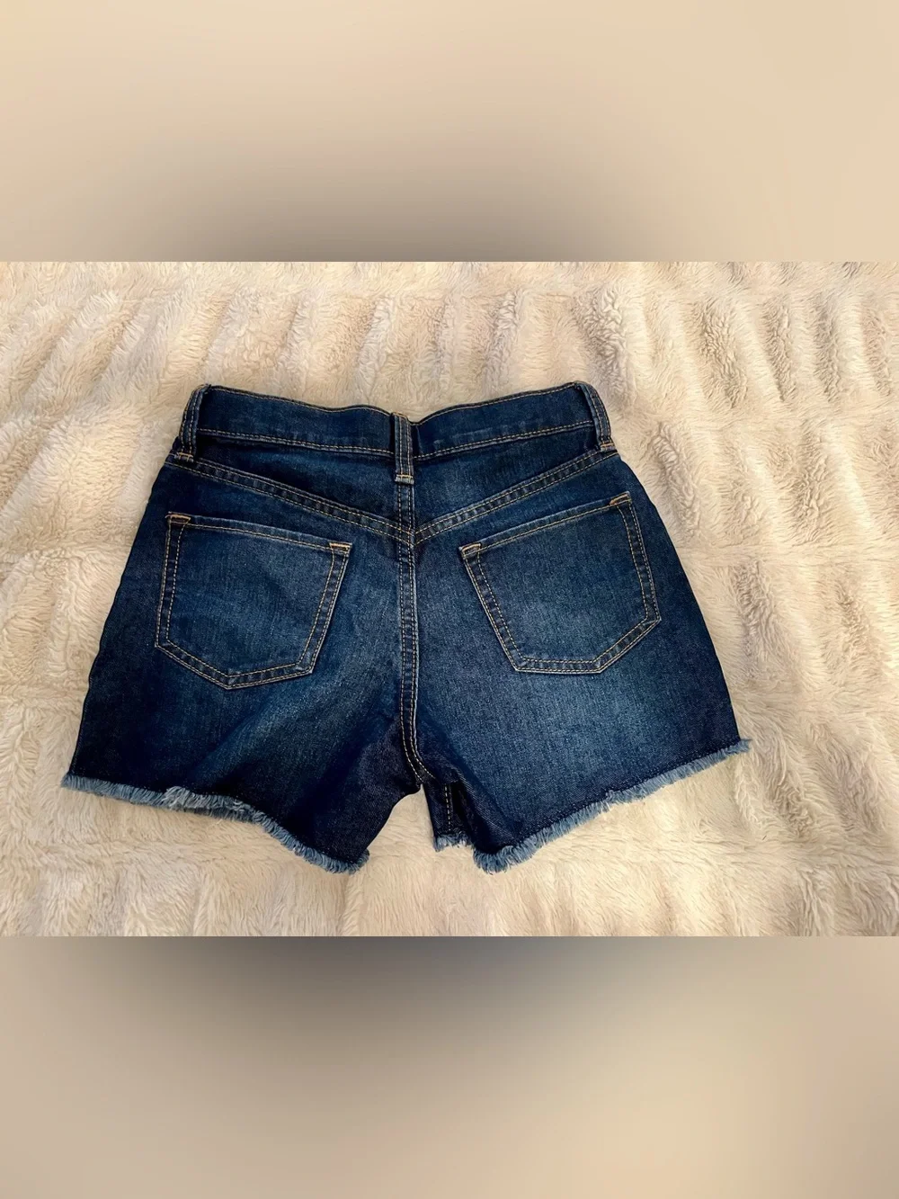 Old Navy Dark Blue Denim Cutoff Jean Shorts Girls Size 10